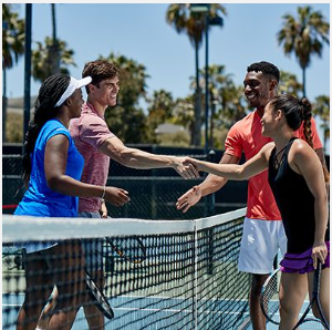 USTA.com Mixed League Match_net hand shake